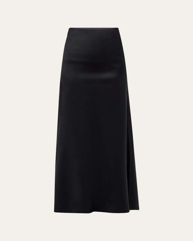 Satin Cady Long Mermaid Skirt